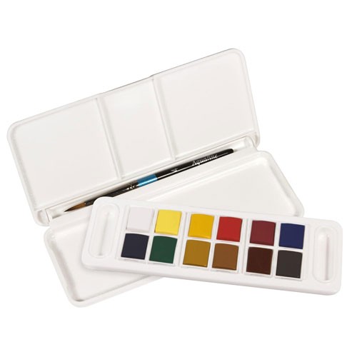 Aquafine Watercolour Bundle Set 12 Half Pan