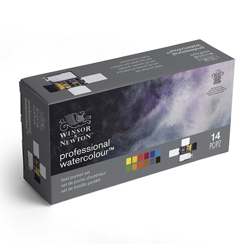 Winsor & Newton Artists Watercolour 12 Half Pan Field Box