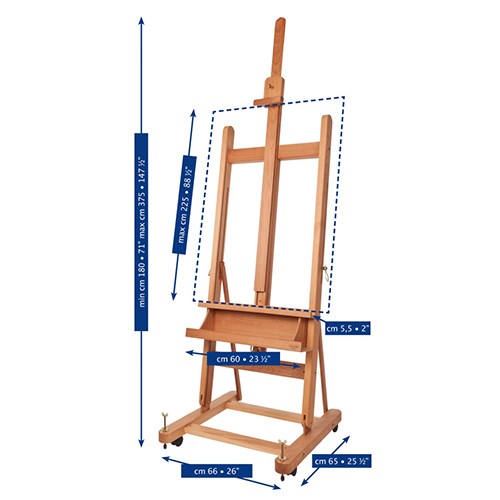 Mabef M06 Easel Dimensions