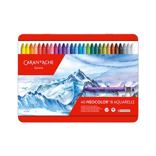 Caran dAche Neocolor II Water Soluble Wax Crayons Set of 40