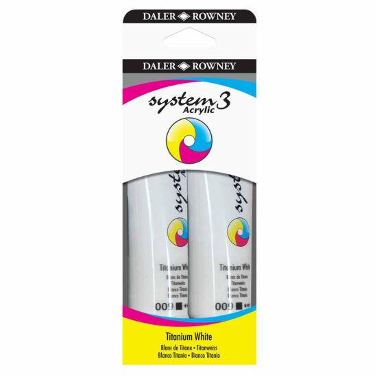 System 3 Acrylic Set 2 x Titanium White 150ml