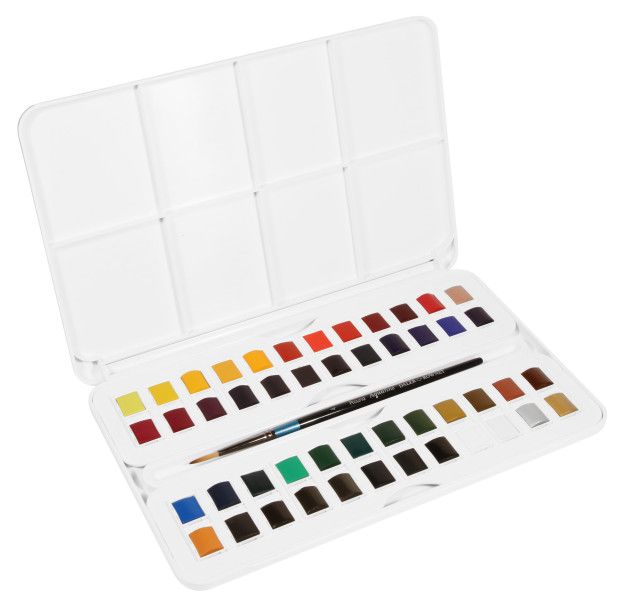 Daler Rowney Aquafine 48 Half Pan Studio Set