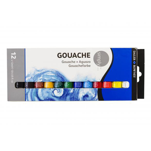 Daler Rowney Simply Gouache 12 x 12ml Set
