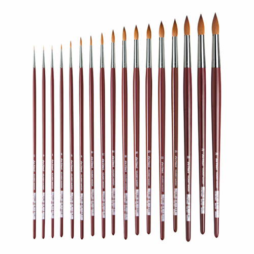 Da Vinci Series 1610 Round Red Kolinsky Sable Brushes
