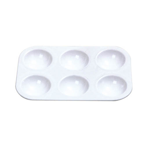 Plastic Palette 6 well 13x8.8cm