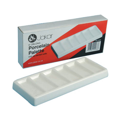 Porcelain Oblong Palette 6 slanted well