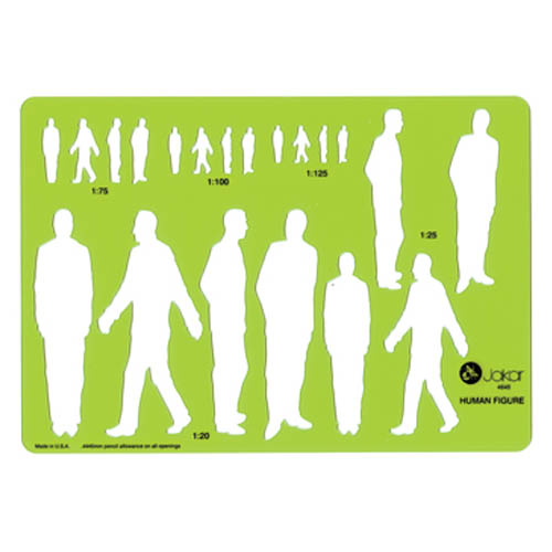 Template Human Figure Male 212x148mm