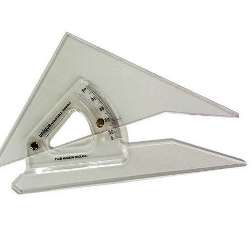 Unique Adjustable Set Squares 3mm 20cm