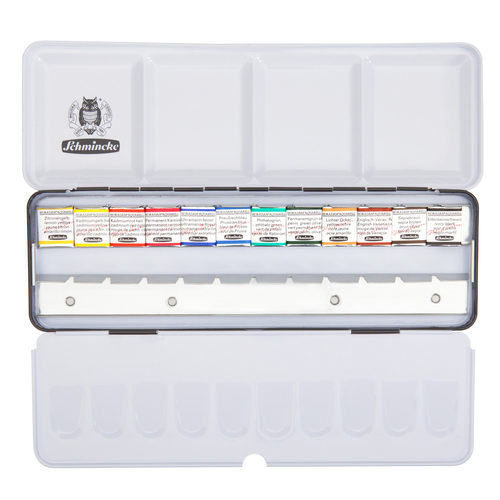 Schmincke Horadam Water Colour 12 Half Pan Set With Space