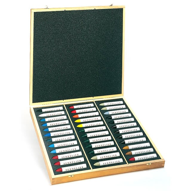 Sennelier Oil Pastels Wooden Set 36 Large Sticks Assorted