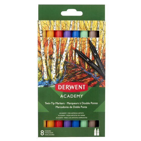 Derwent Acadamy Twin Tip Markers Brush
