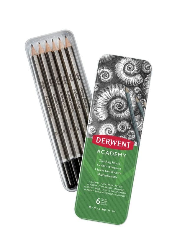Derwent Academy Sketching Tin Set of 6
