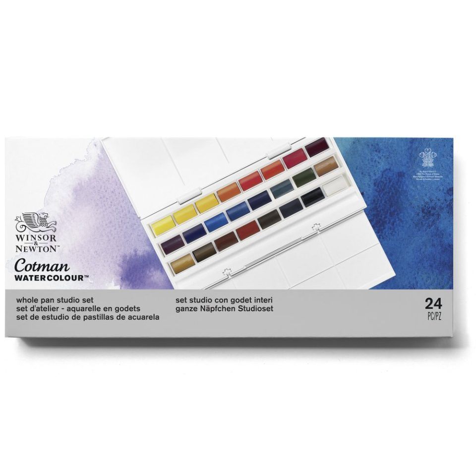 Winsor & Newton Cotman Watercolour Studio Set 24 Whole Pans