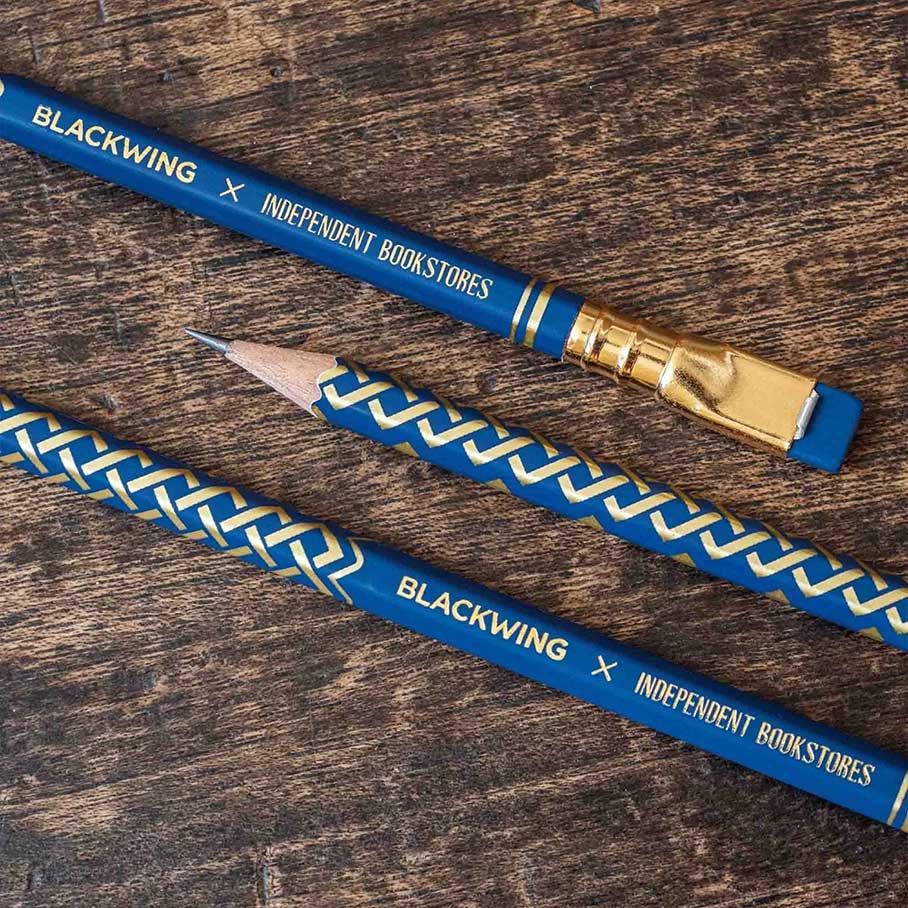 a lovely walnut wood set of blackwing pencils and 