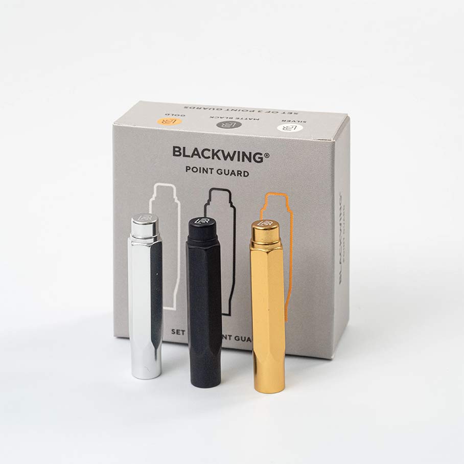 chrome, brass and black blackwing pencil point gua