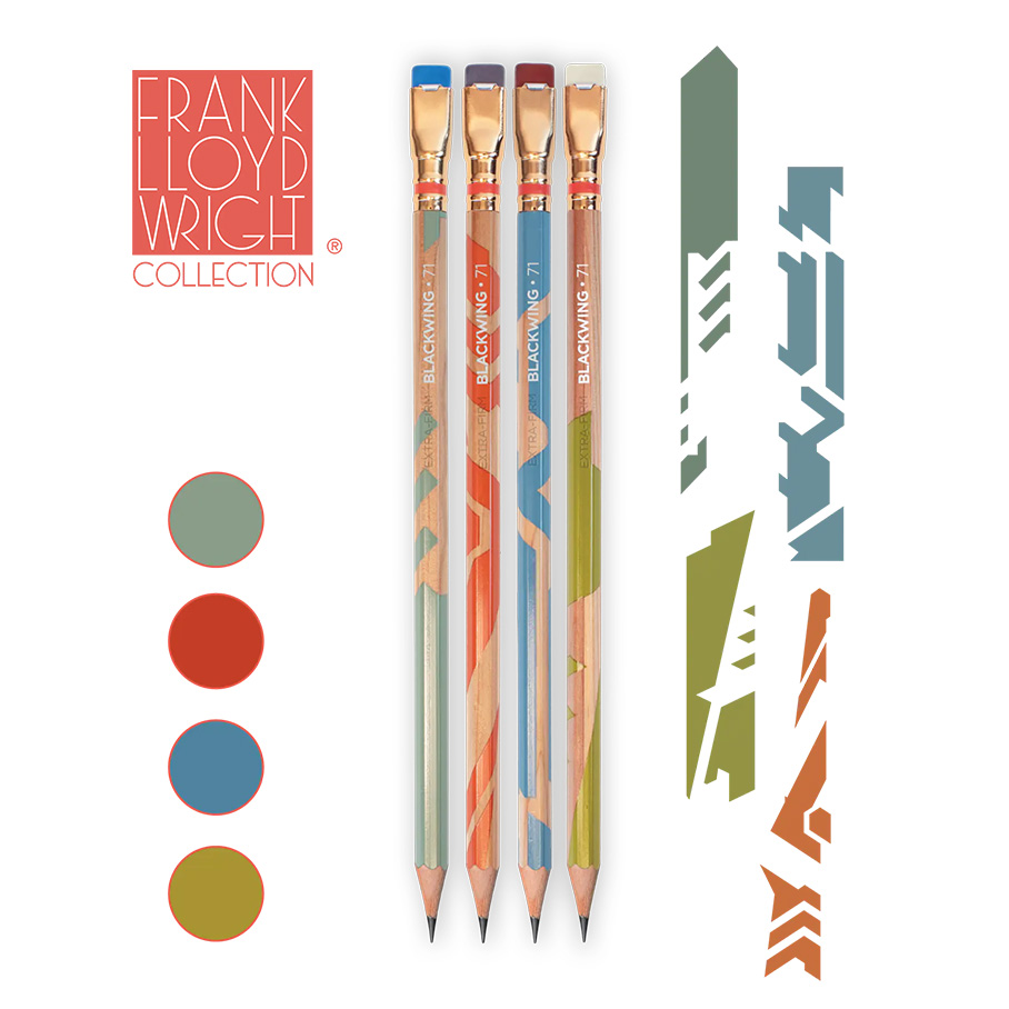 Four Frank Lloyd Wright inspired pencils from Blac