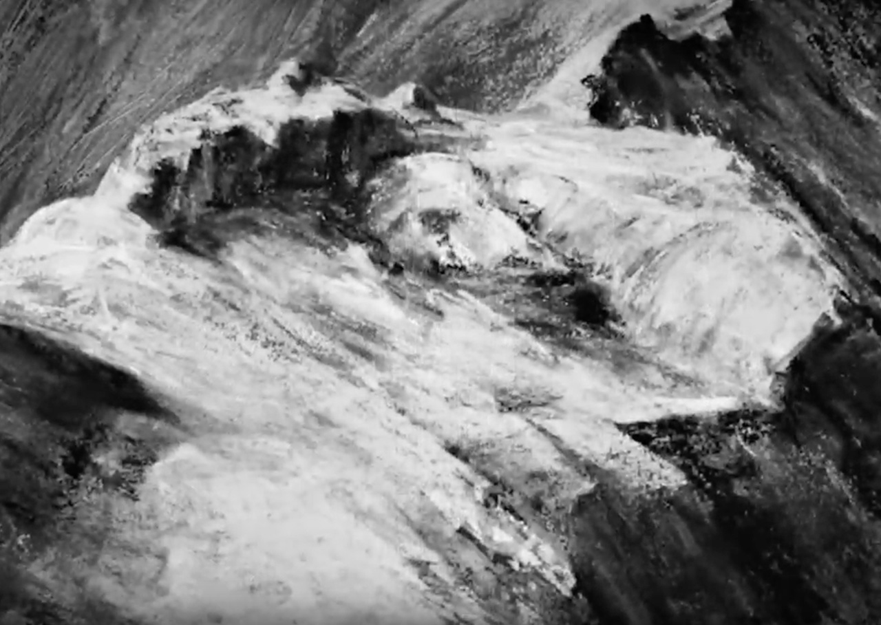 Abstract effect using Nitram Liquid Charcoal 