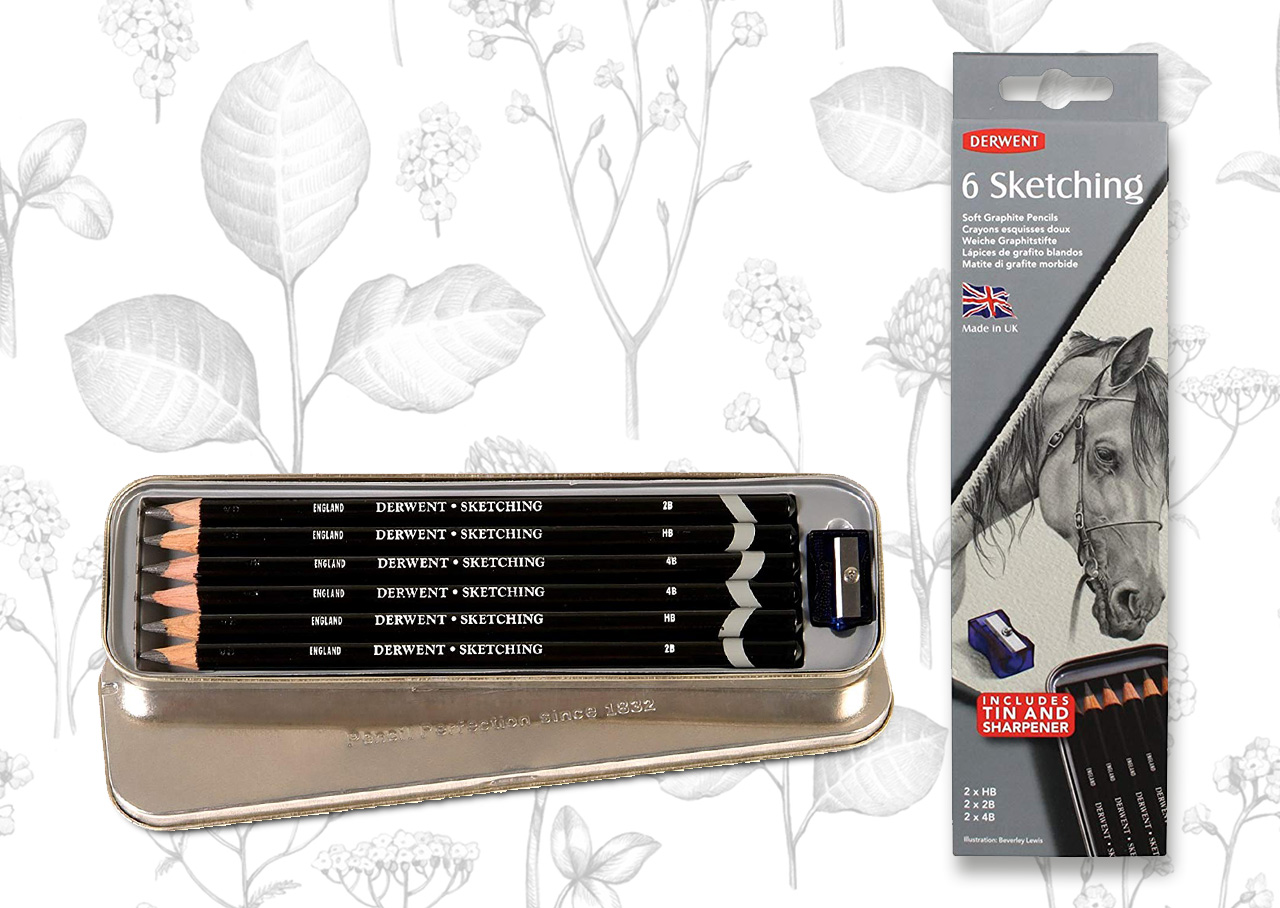 Derwent Drawing Tins 6 Sketching Pencils Set