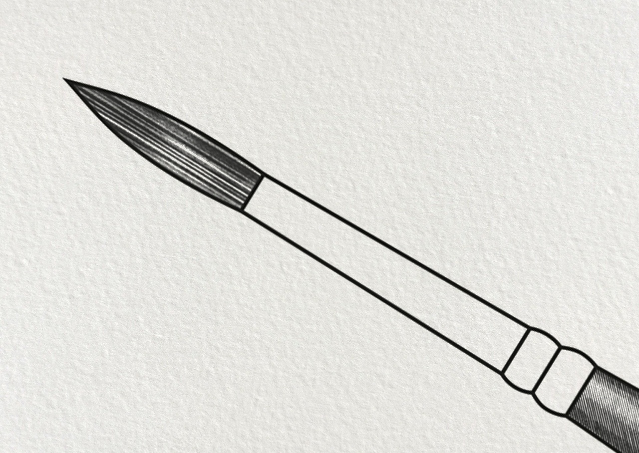 Round shaped brush for painting