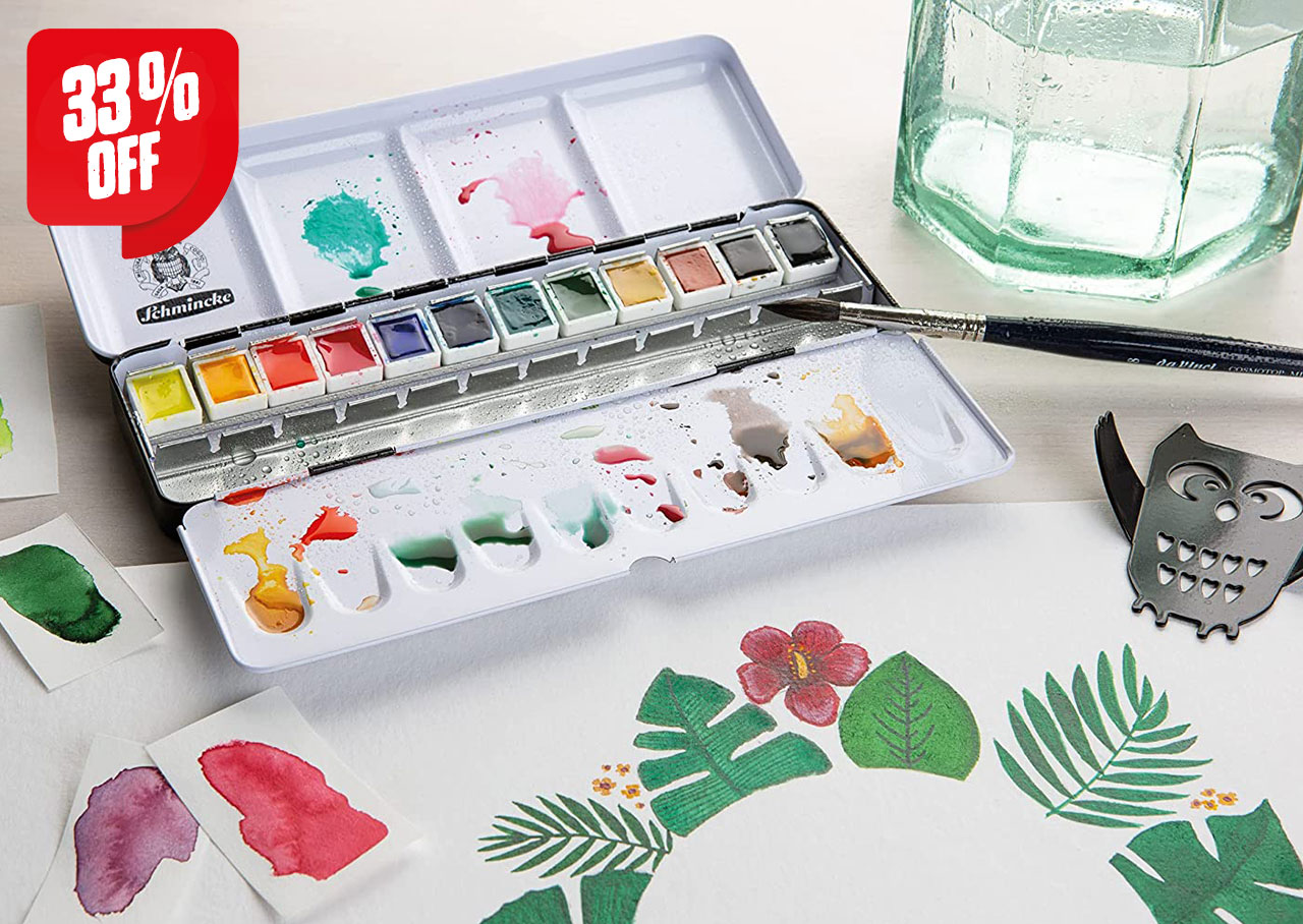Schmincke Akademie Aquarell Metal Box 12 x 1/2 Pan