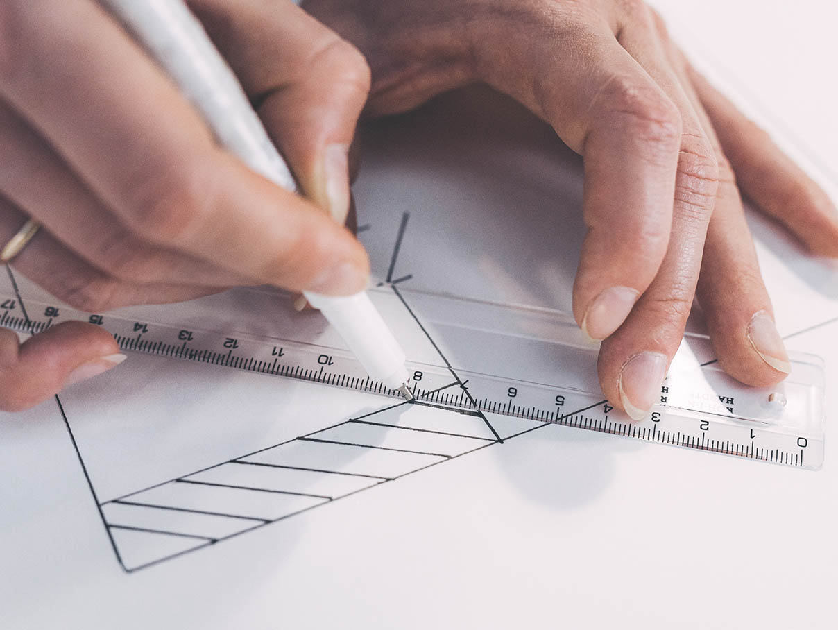 technical drawing using a technical pen